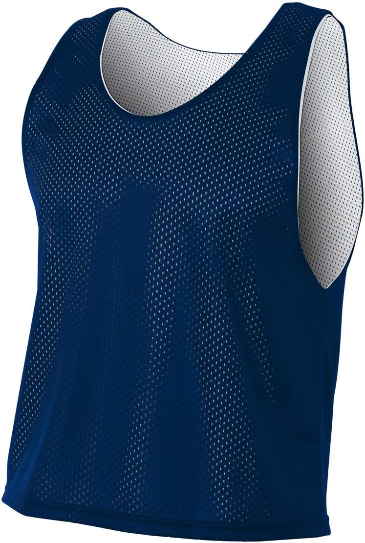 A4 Boys Lacrosse Reversible Practice Jersey - Breathable 3.4oz Polyester Mesh Pinnies for Youth & Adult Training