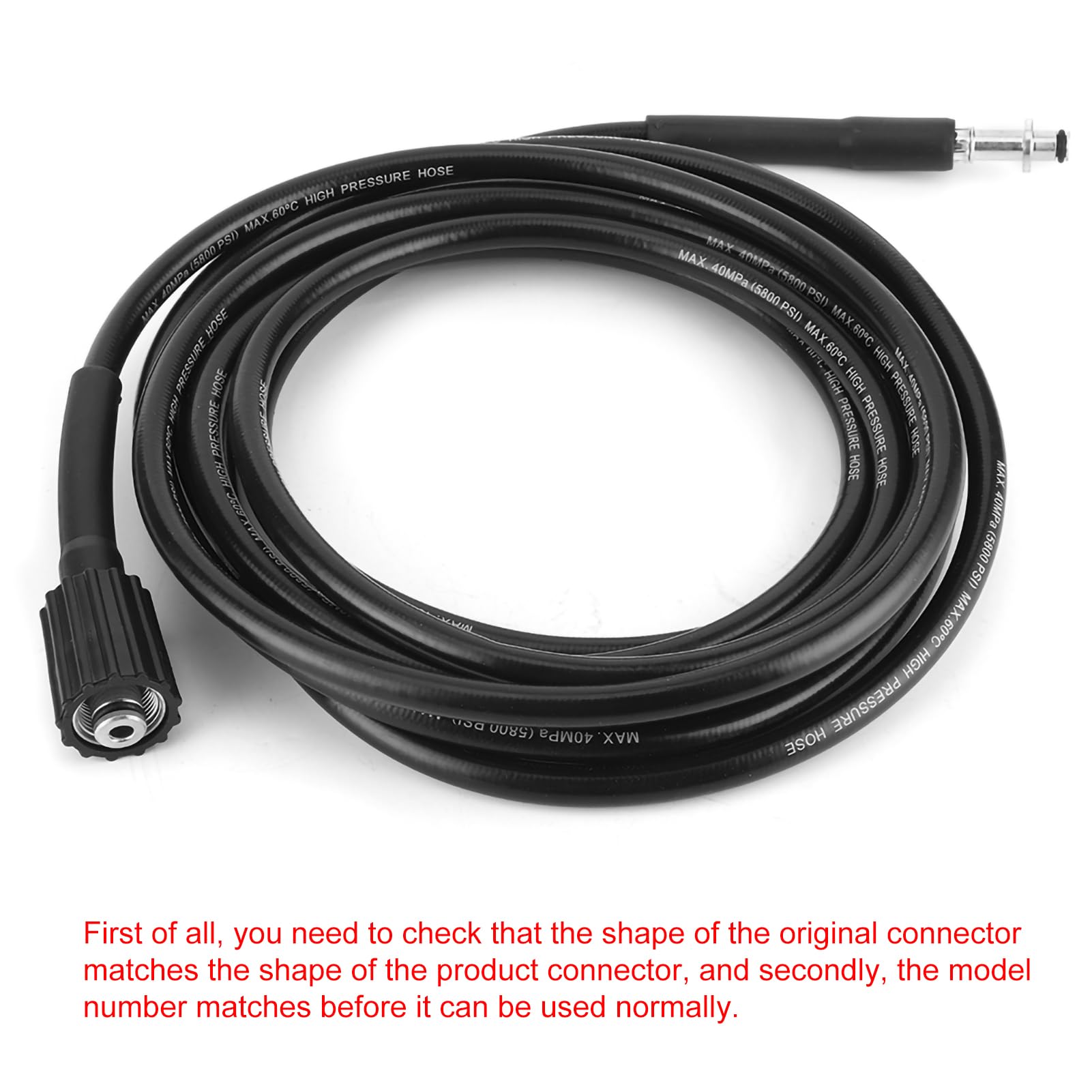 High Pressure Washer Hose Tube Water Pipe Cleaning Fit K2 K3 K4 K5 Cold Water Applications (6M)