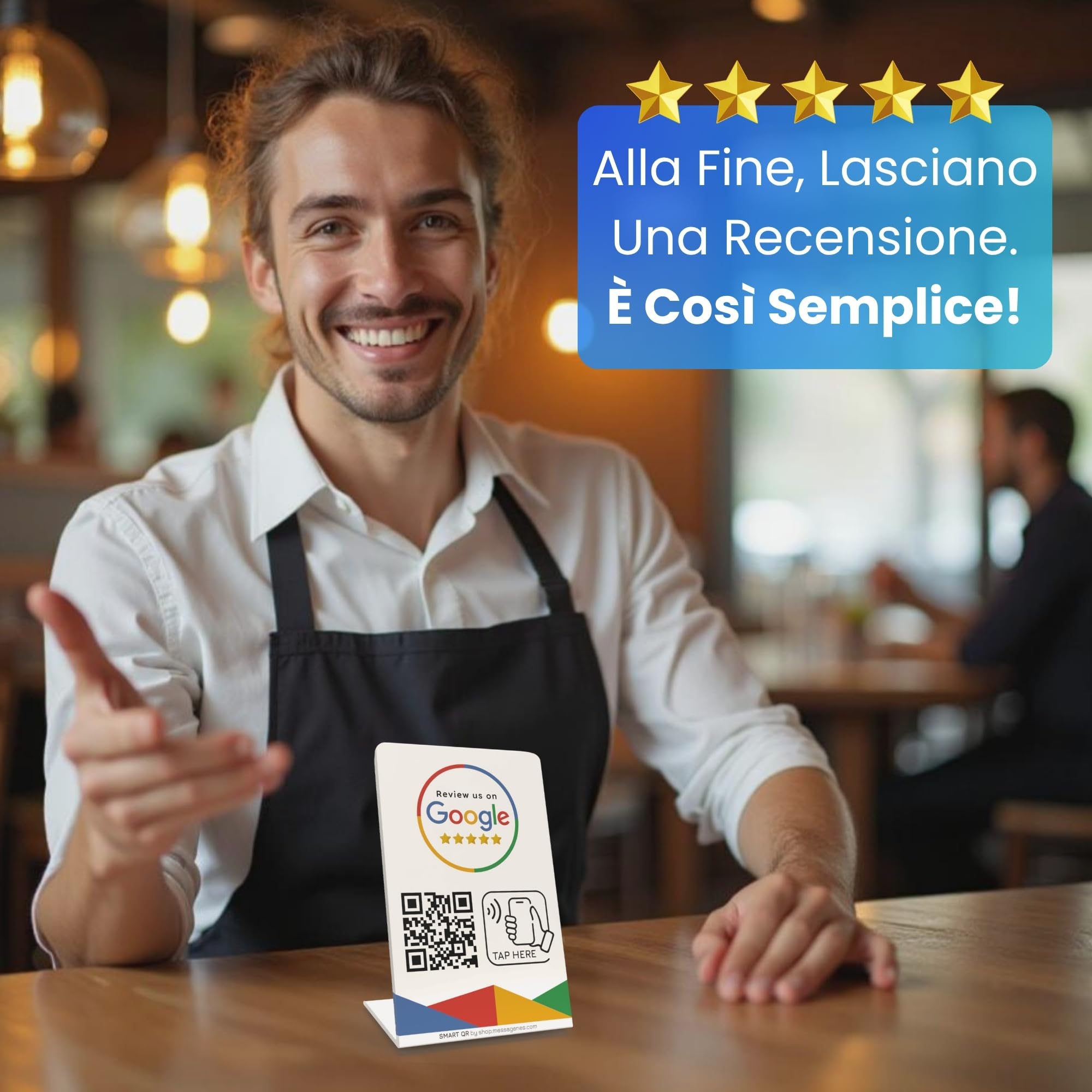 MESSAGENES Review - Supporto per rubinetto, 3 supporti NFC+QR, compatibile iPhone e Android, aumenta visibilità e posizionamento su Google