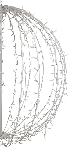 Miniatura 6 de Decoración navideña con esfera colgante 3D con iluminación LED, blanco cálido, 30 pulgadas