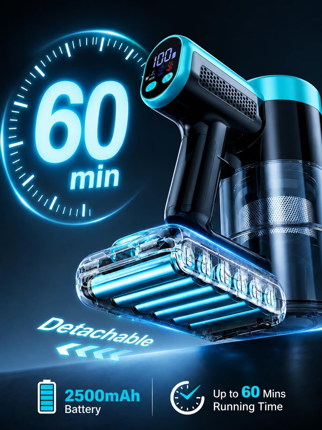 Cordless Vacuum Cleaner, 500W 55KPa 10-in-1 Self-Standing Stick Vacuum with Smart LED Display, Vacuum Cleaners for Home, Pet Hair, Carpet, Hard Floors and Car 4