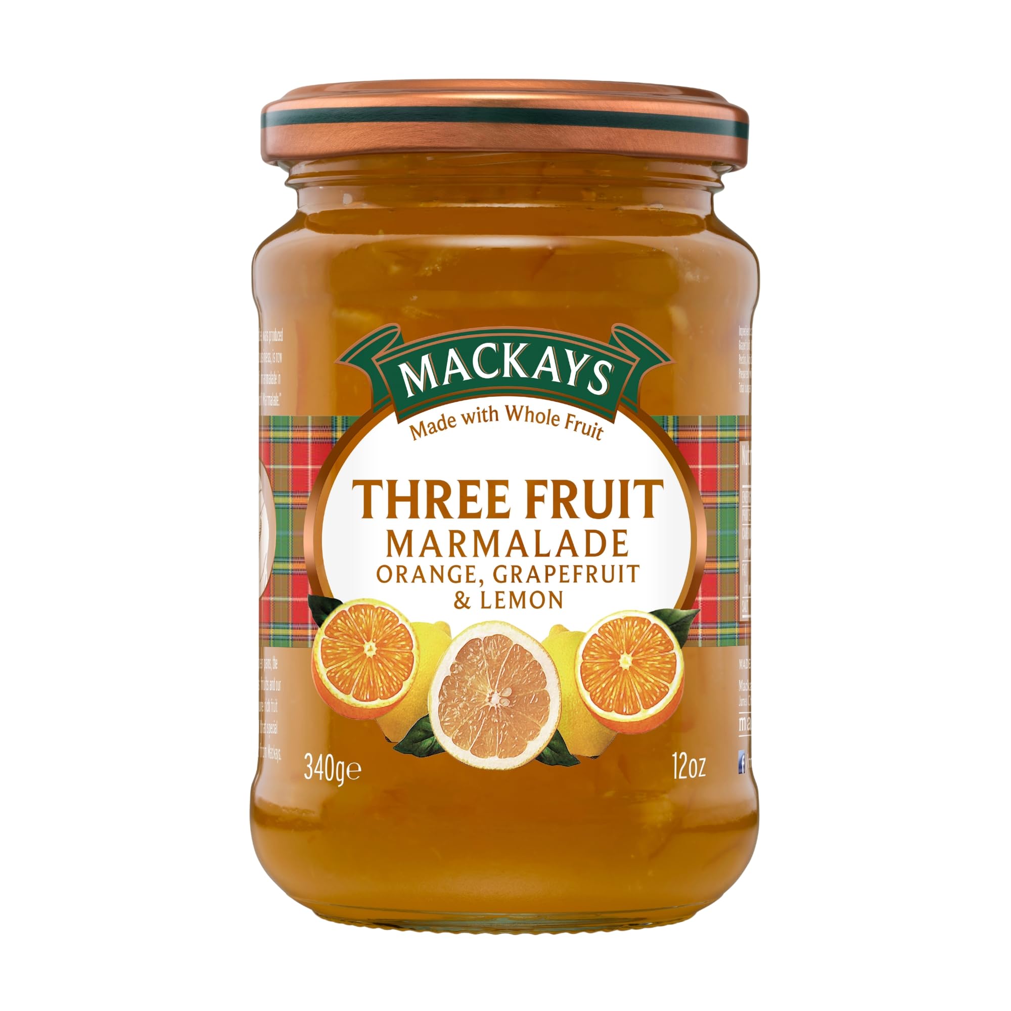 MACKAYS 3 FRUIT MARMALADE 340G