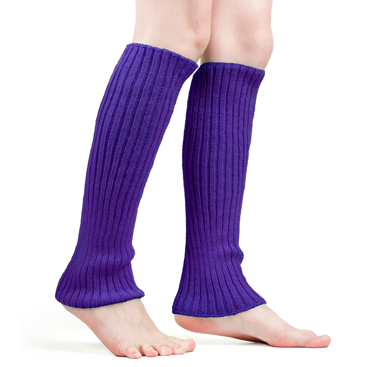 KINBOMLeg Warmer, Soft Legwarmers 80s Fashion Ribbed Leg Warmers Elastic Leg Warmers Girls 80s for Cosplay Costume Christmas