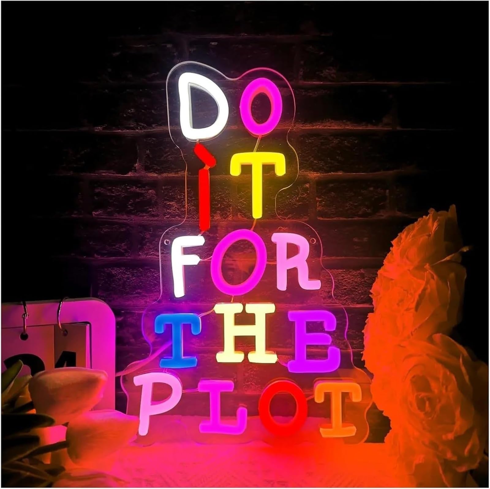 Zynther Neon lamp Soothing Ambiance Neon Sign Lamp Powered by, Lettera Do It for The Plot Adaptive Lights