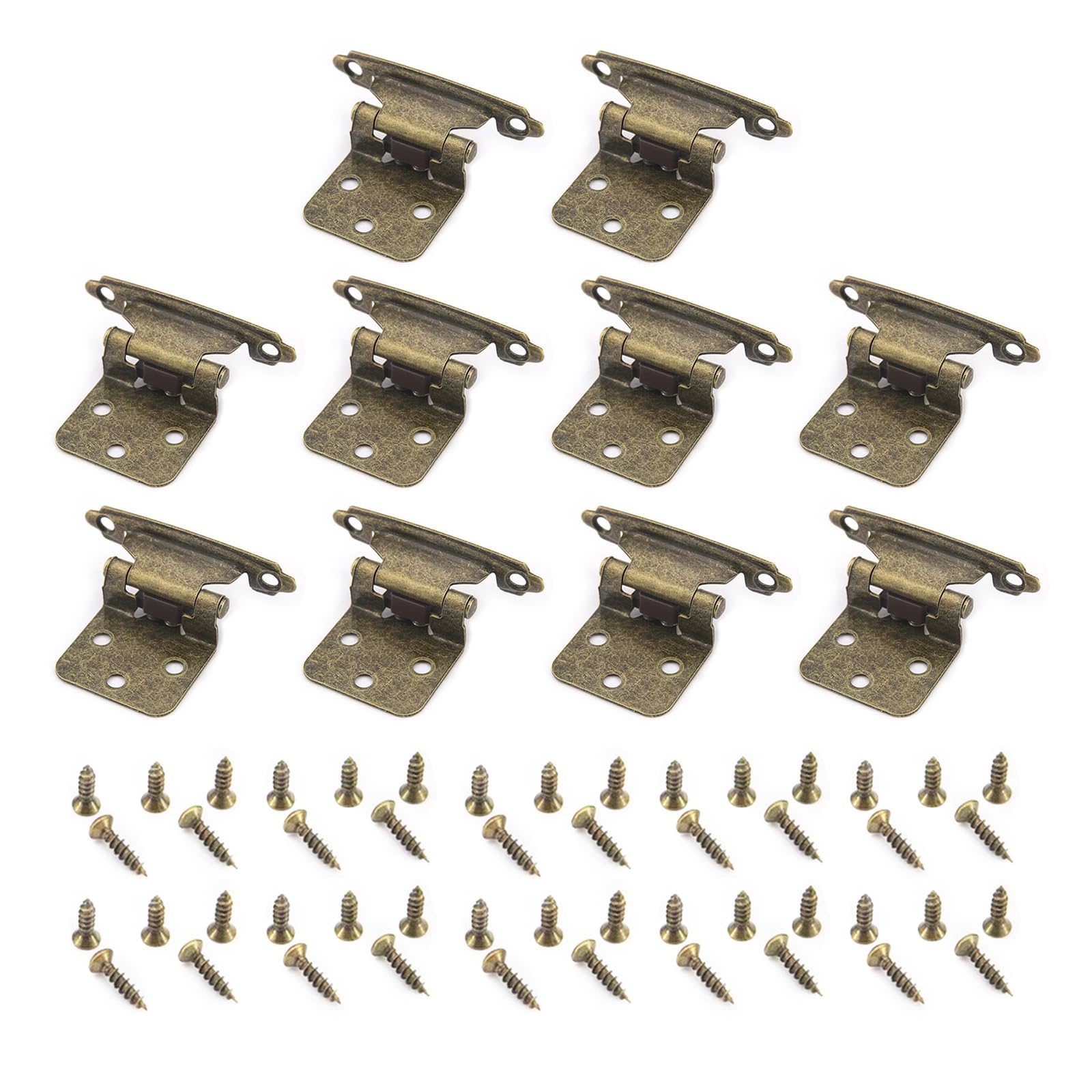 10Pcs Closing Hinges Inset Antique Cabinet Hinge Decorative Hardware for Kitchen/Bathroom/Furniture Cabinets Kitchen Cabinet Door Hinges Hardware