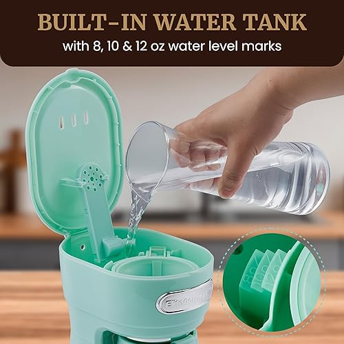 Miniatura 2 de Elite Gourmet EHC242M - Cafetera compacta personal de una sola porción incluye 12 onzas, doble pared, taza de viaje con interior de acero