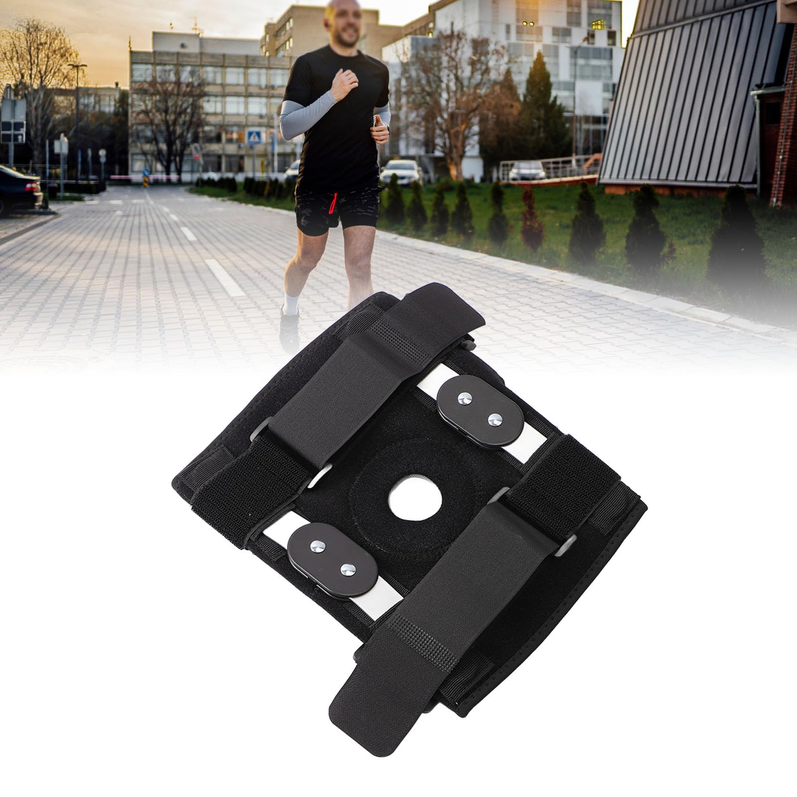 Leapiture Knee Wrap Adjustable Compression Knee Support Sleeve SBR and Polyester Reduce Joint Stress Breathable Sweat Absorption Knee Braces for Men Women