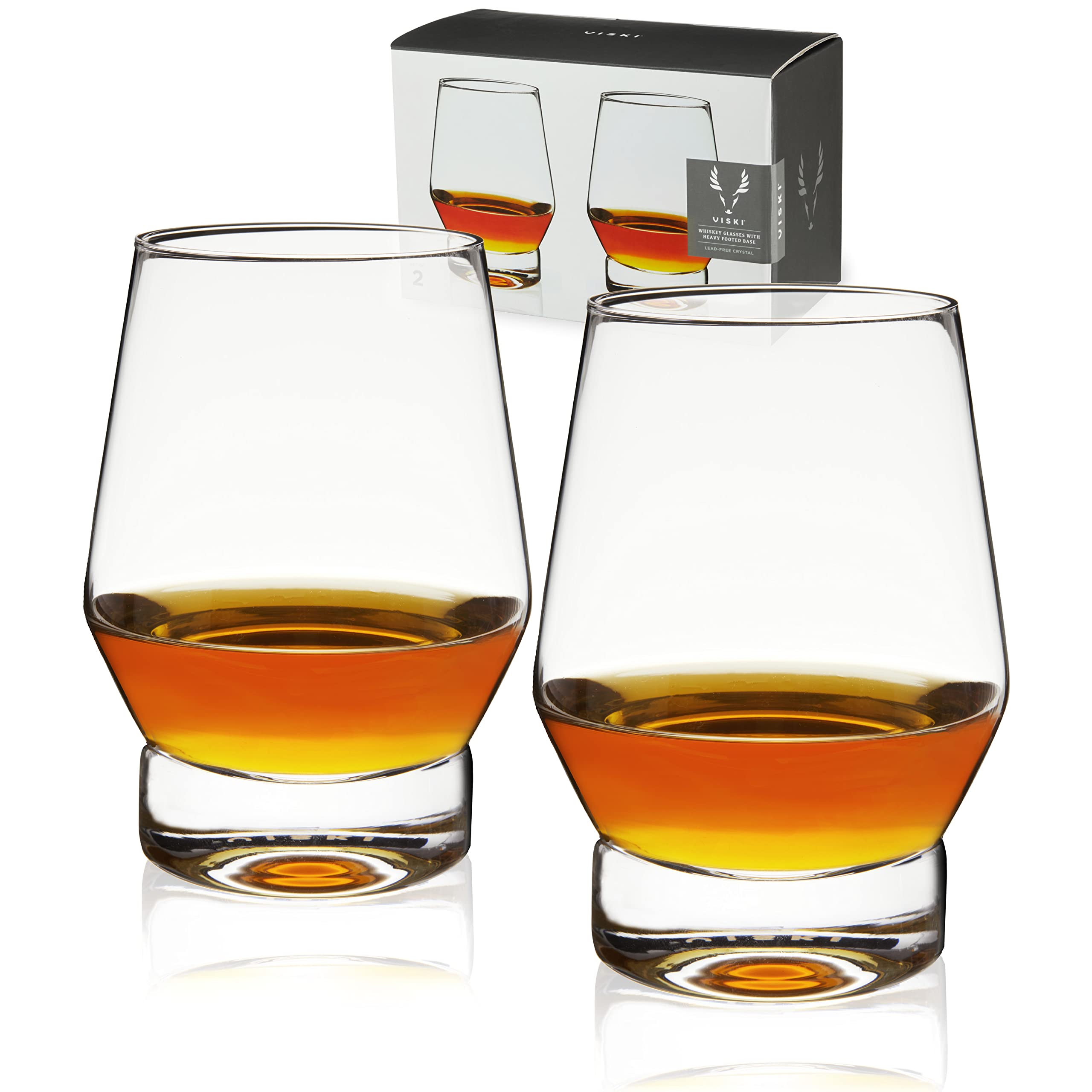 Verres à whisky Viski en cristal à base lourde pour vos soirées cocktails entre amis