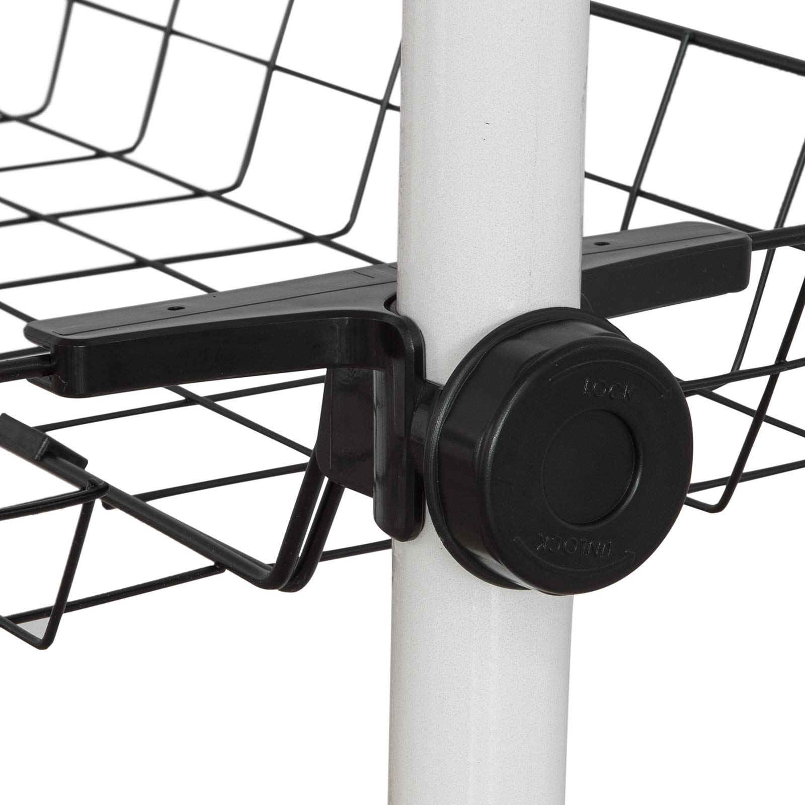 SoBuy FRG38 Teleskop Garderoben System Regalsystem mit 4 Kleiderstange und 3 Körben Kleideraufbewahrungssystem Neu Weiß