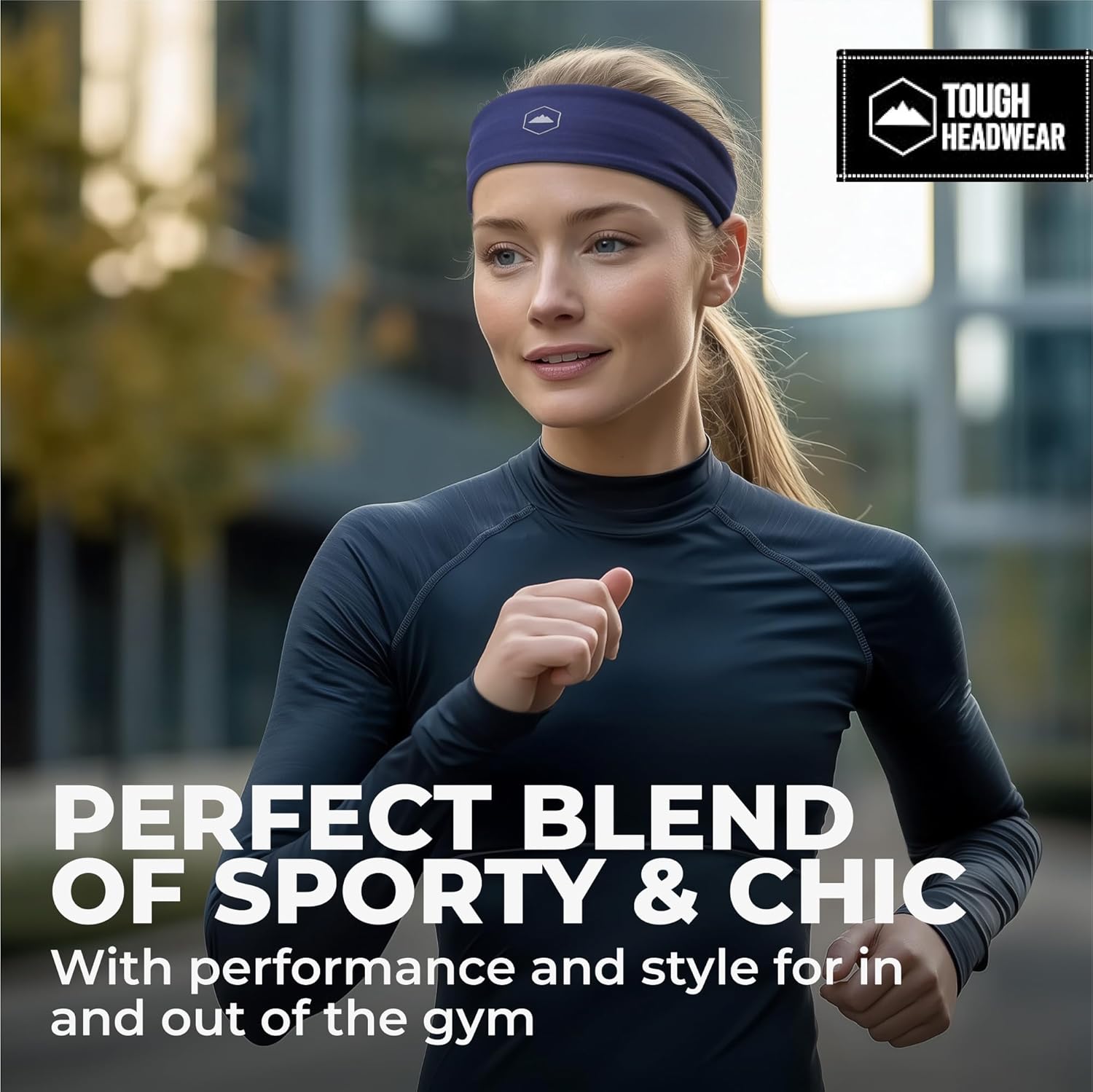 Tough Headwear Workout Headband Set - Sweat-Wicking Sweat Band - Non-Slip Gym Accessories for Men - Wide Headband Pack - Image 6