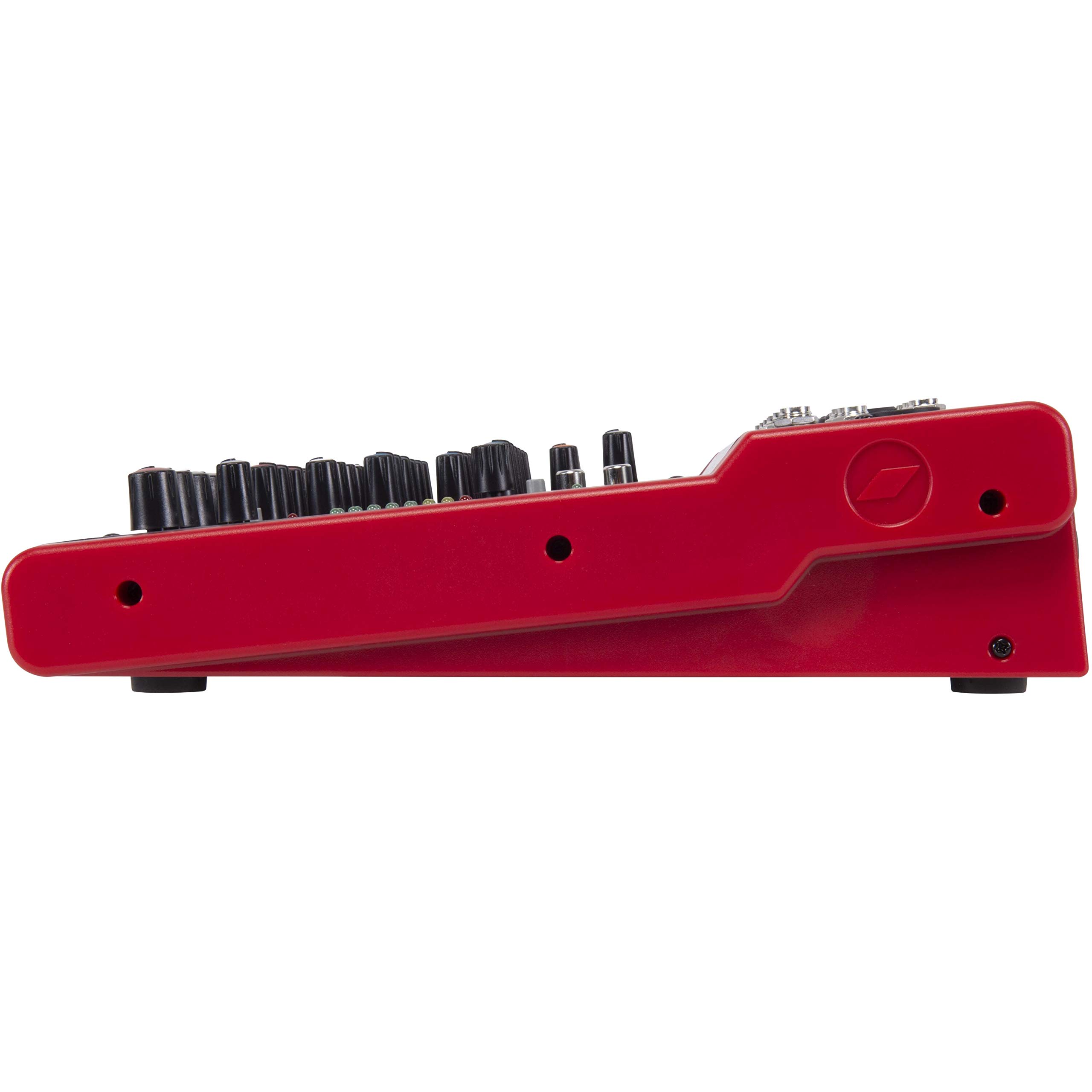 Proel MQ10FX - Mixer ultra compatto con 10 ingressi e 2 bus di uscita + FX effetti di qualità per Canto, Live e Karaoke, colore: Nero/Rosso (MQ10FX)