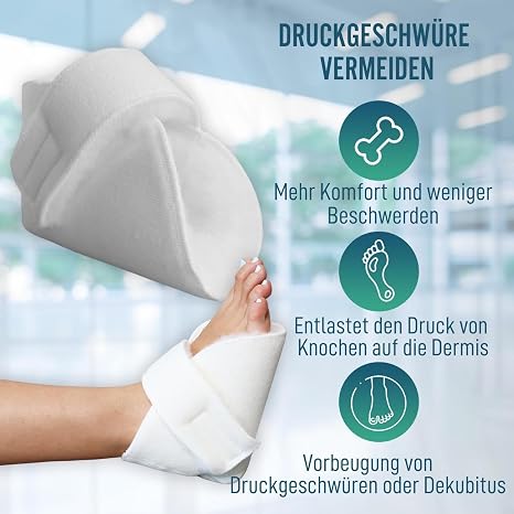 Pack OrtoPrime Antidecubitus Heel Pads for Foot and Elbow - Heel Protectors Antidecubitus for Bed and Wheelchair - Orthopaedic Heel Cushion - Heel Protection Pack of 2