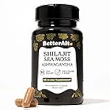 Shilajit All in One Capsule with Sea Moss, Ashwagandha, Safed Musli| All Benefits in one Capsule| Boost Stamina & Energy| 60 Servings, 120 Capsules