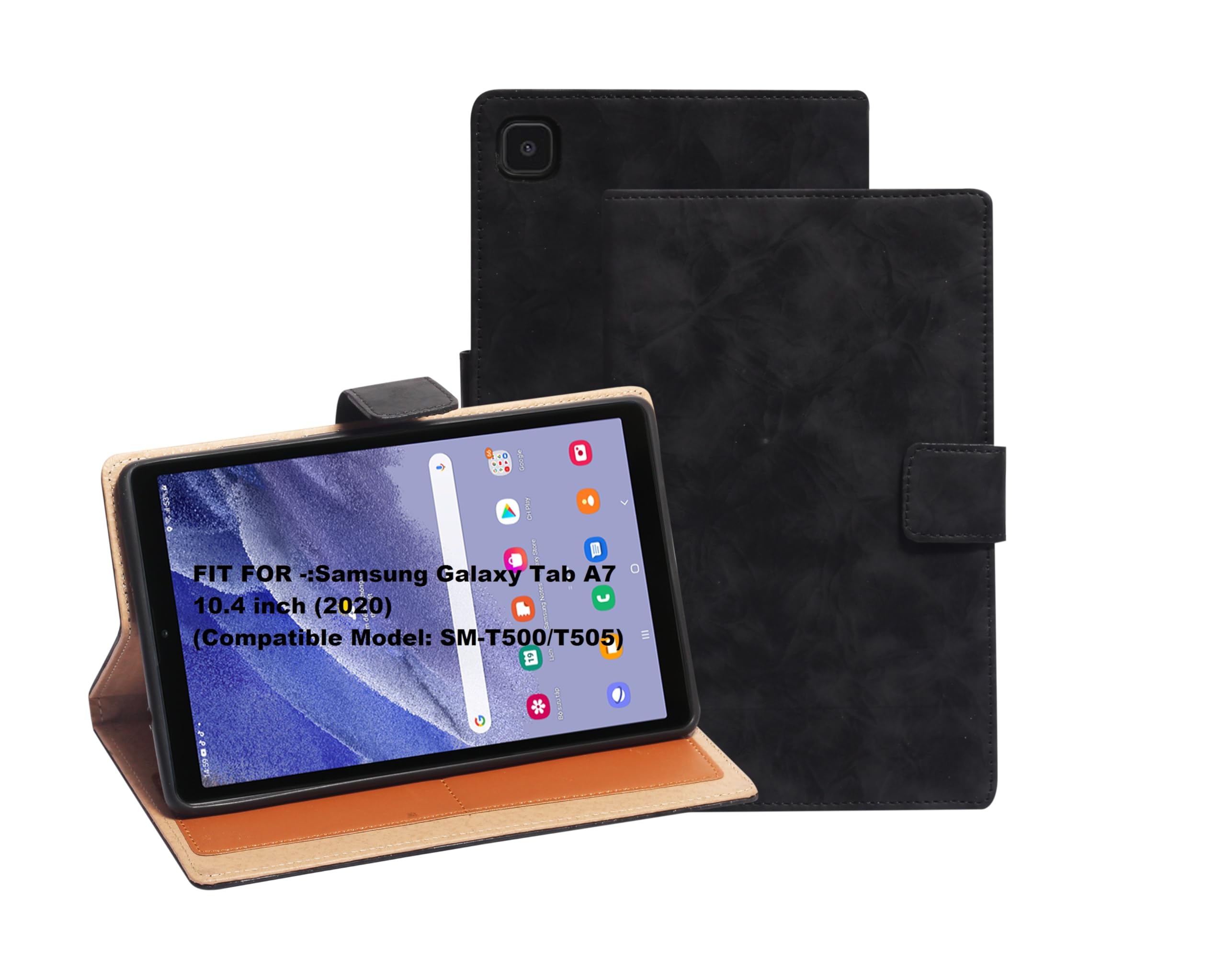 Flip Cover for Samsung Galaxy Tab A7 10.4 inch (2020)(Compatible Model: SM-T500/T505) 360 Rotating Cover (Dark Brown) — Amazon image 8
