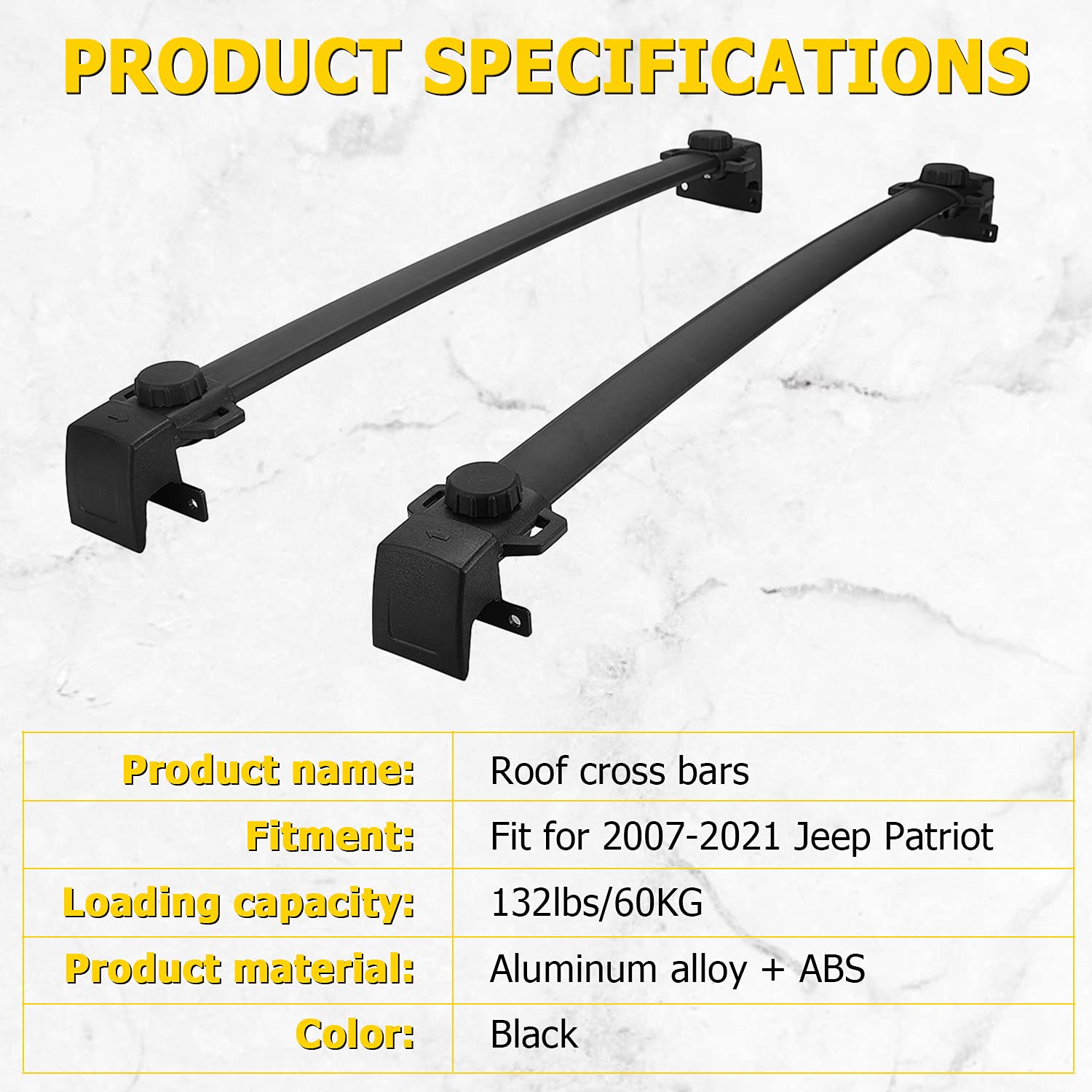 Buy AUXMART Roof Rack Cross Bars Fit for 20072022 Jeep Patriot with