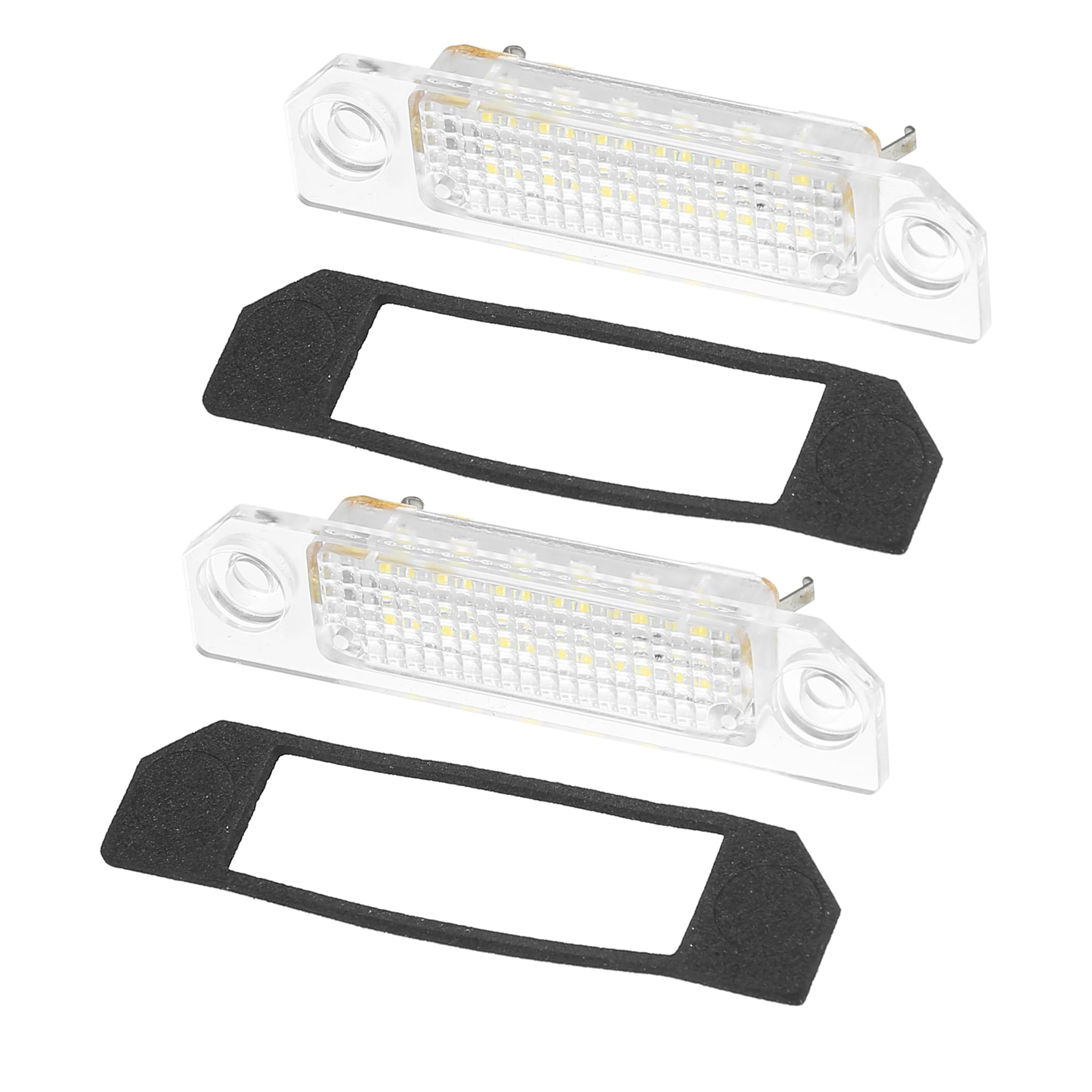 A ABSOPRO Car LED License Plate Light Assembly No.6E5Z13550A for Ford Fusion 2006-2012 Plastic White Light (Set of 2)