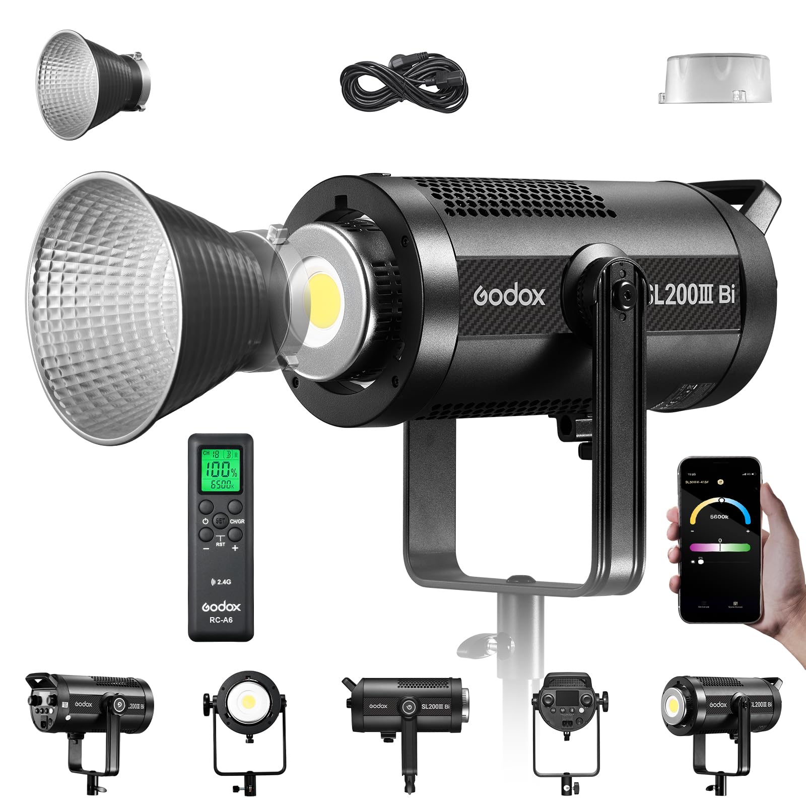 GODOX SL200IIIBi-Color LED Monolight luce fissa 160W/210W/330W 2800-6500K 80.400 Lux per Studio e Film TV Produzione