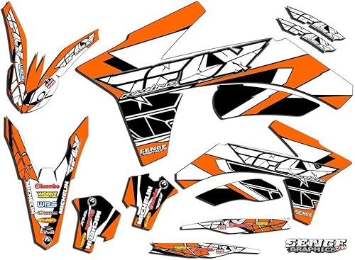 Miniatura 4 de Kit completo de gráficos SX 65 13 Fly Orange Senge 2009-2015 compatible con KTM
