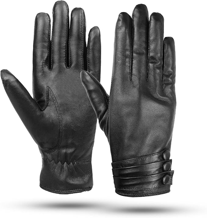 Kordear Womens Leather Gloves Women Gloves, Genuine Leather Gloves
