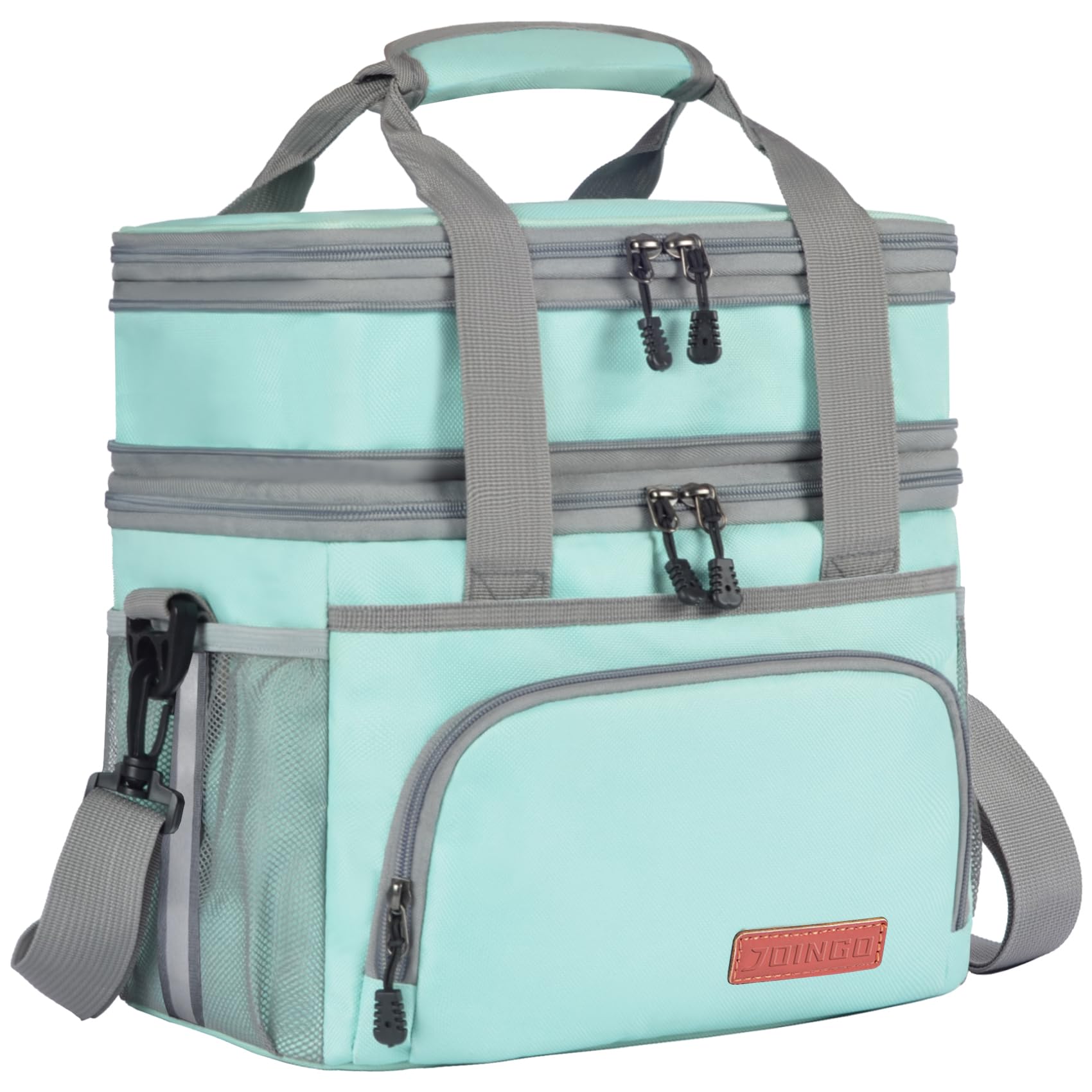 JOINGO Lunch Box For Men/Women,Large Double-layer Insulated Expandable Reusable Leakproof Cooler Bags For Adults,Lunch Bag With Adjustable Shoulder