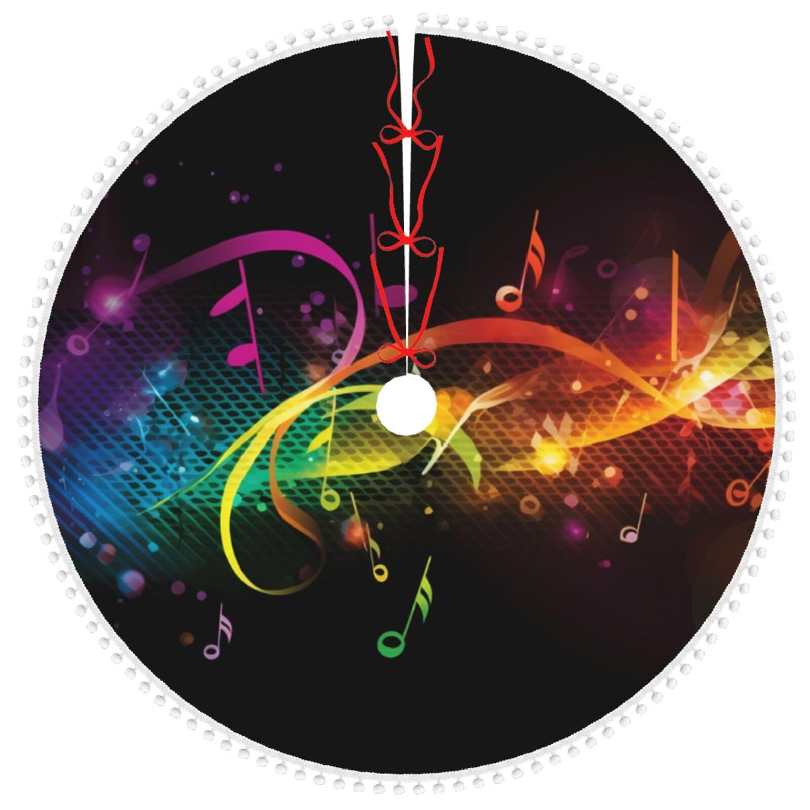 Tapis de sapin de Noël musique haut de gamme double couche 121 cm