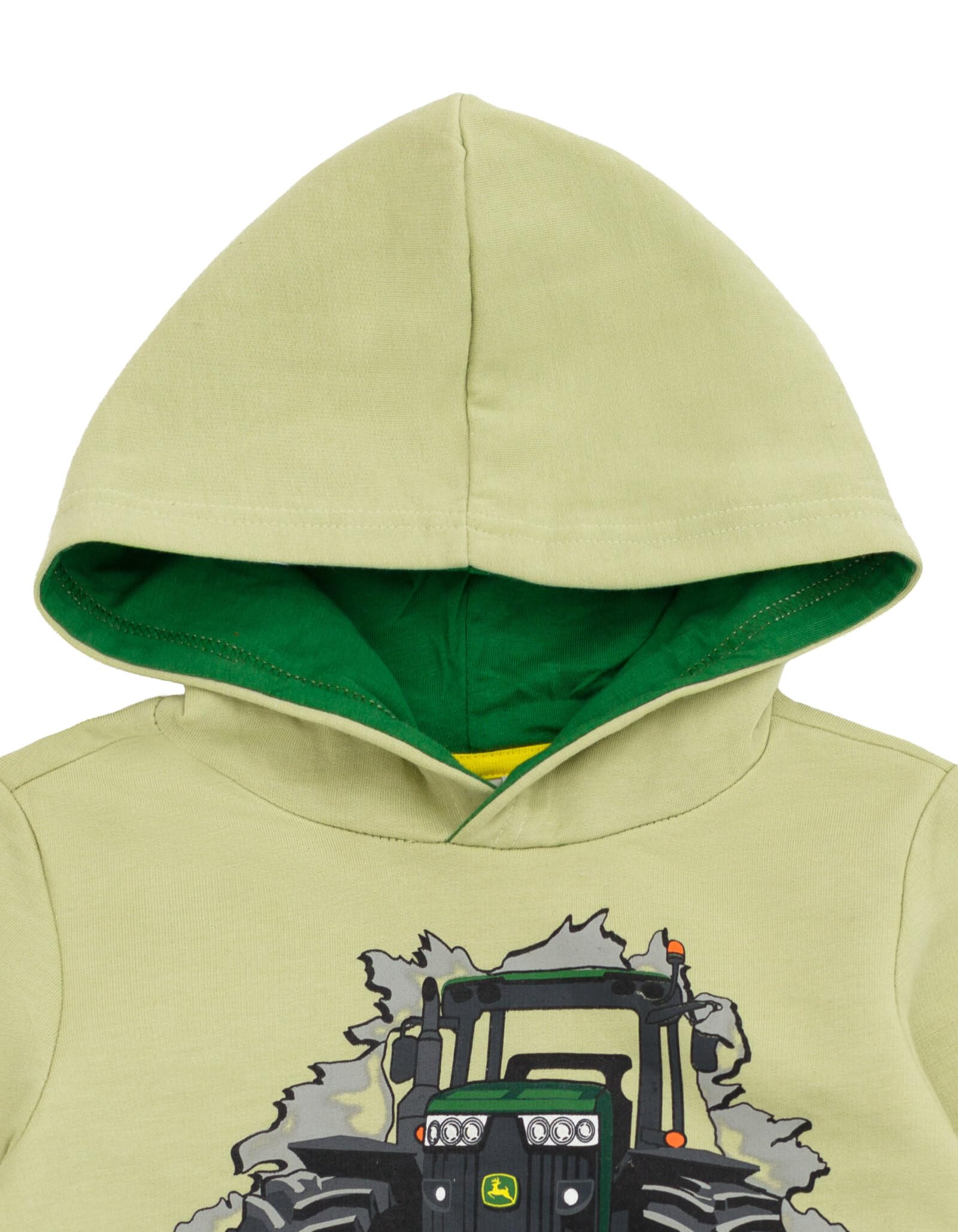 John Deere Felpa con cappuccio in pile per bambini grandi (2T - 14-16)