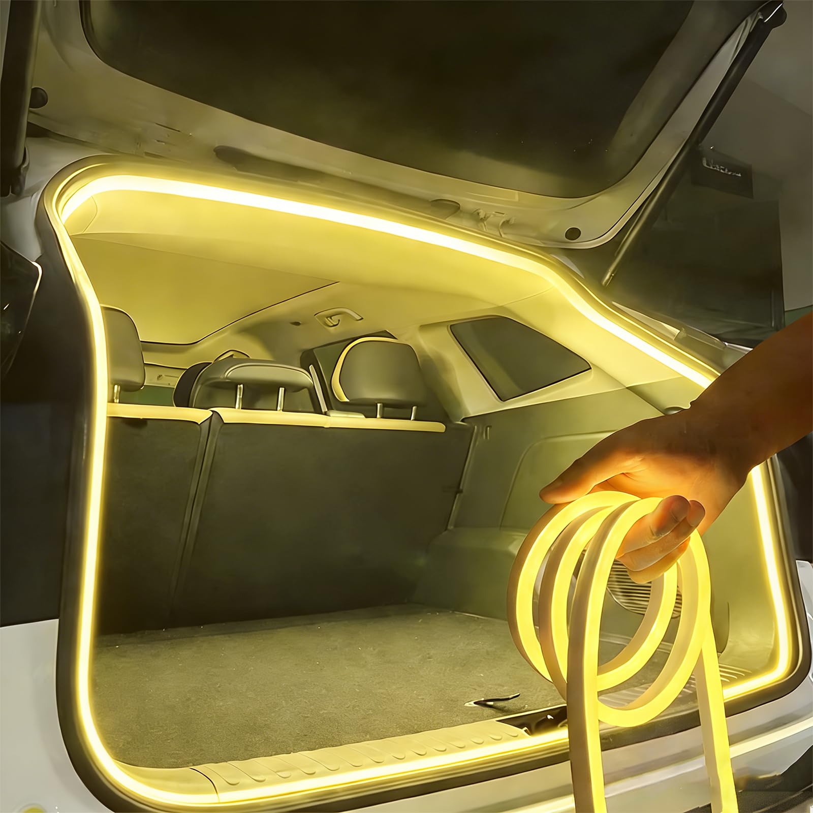 Kofferraum Lichtstreifen, LED Streifen Kofferraum, Dynamic Car Trunk Light Strip (Warme-Dynamic)