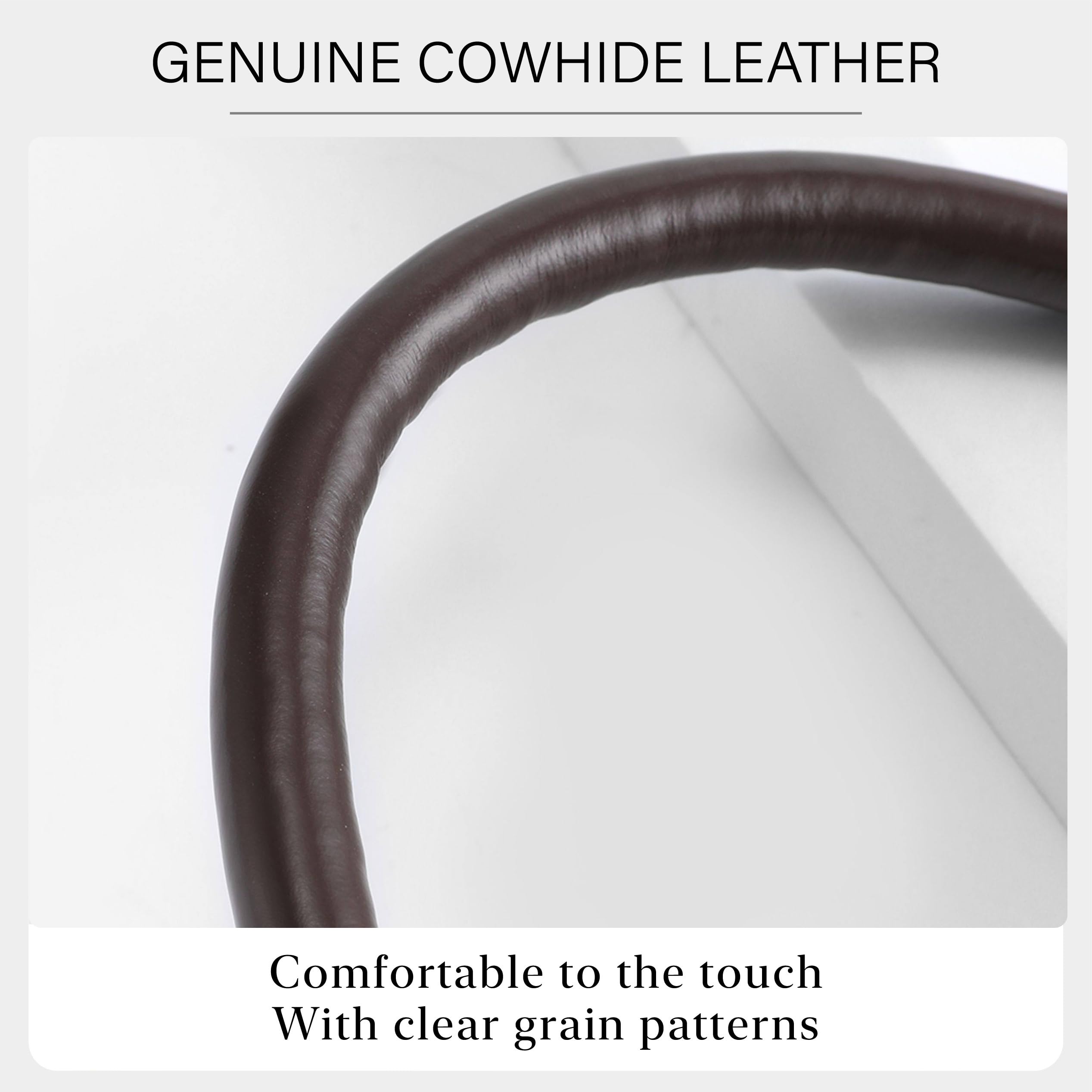 Vachetta gerollter Schultergurt aus Leder für Speedy, weiches Rindsleder, Ersatz für Lv Graceful Damier Speedy Bag, B: 1,8 cm, L: 70 cm, Braun