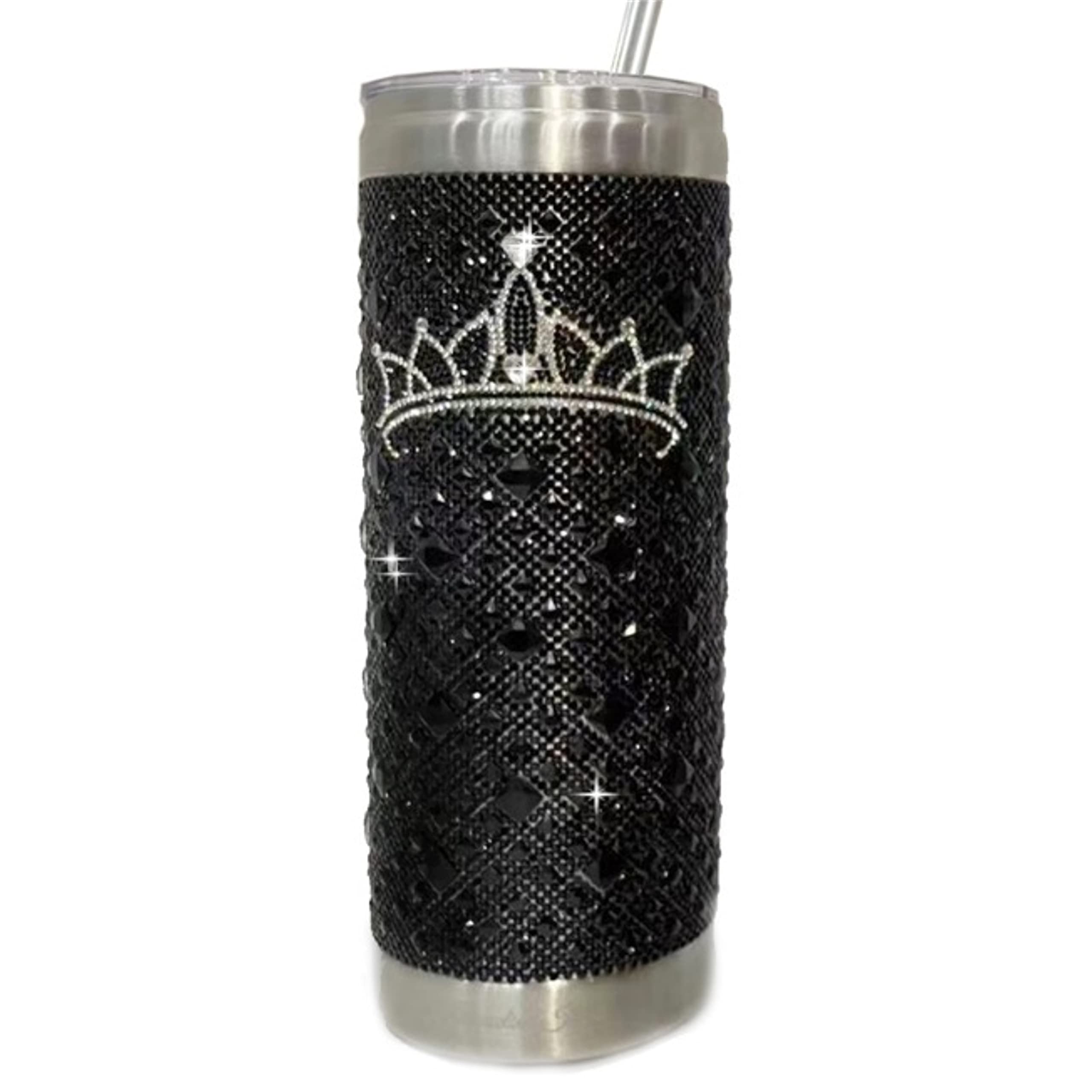 Jacqueline KentJKT104.BK Crowned Jewel Collection Tumbler Black 20 Ounces