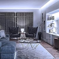 Vista 3 de 2 Pack White USB Light Strip 5V COB Flexible Strip Light LED Backlight for Bedroom Cabinet Vanity Mirror DIY Lighting (3.28FTx2)