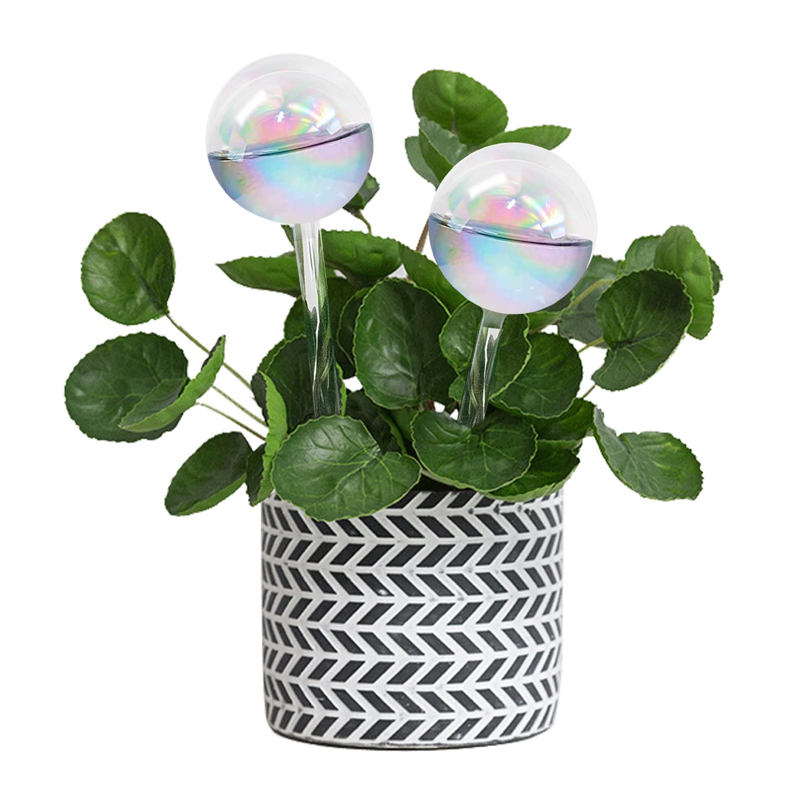4 Bulbi Irrigazione Automatica Iridescent A Fungo Per Piante - Globi In Vetro Soffiato 130ml - 3