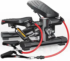 KeppiFitness Steppers for Exercise at Home, Stair Stepper with Resistance Bands for Home Cardio Exercise - FITSTEP Series