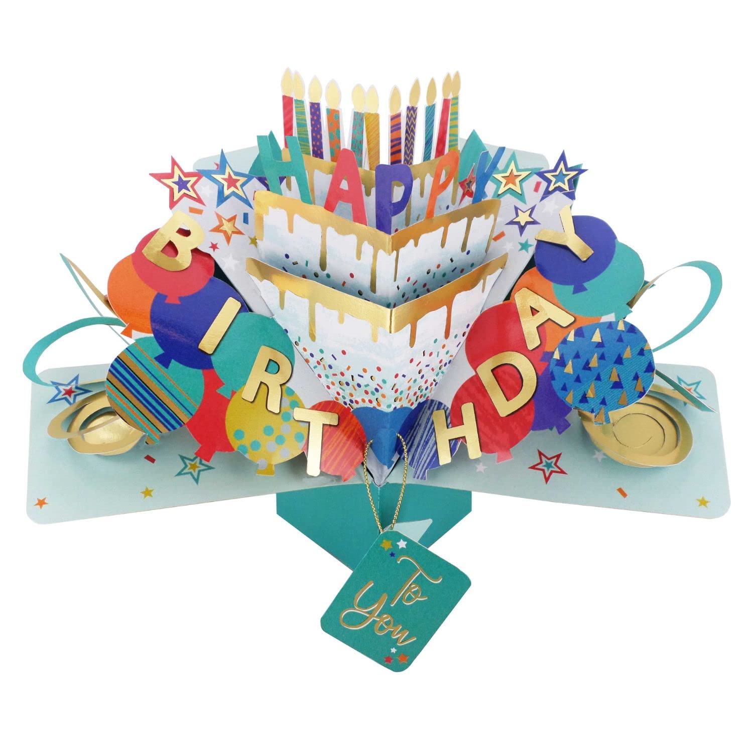 Pop Up Birthday Cake Card Happy Birthday Greeting Card 3D Pop-Up Cards POP228