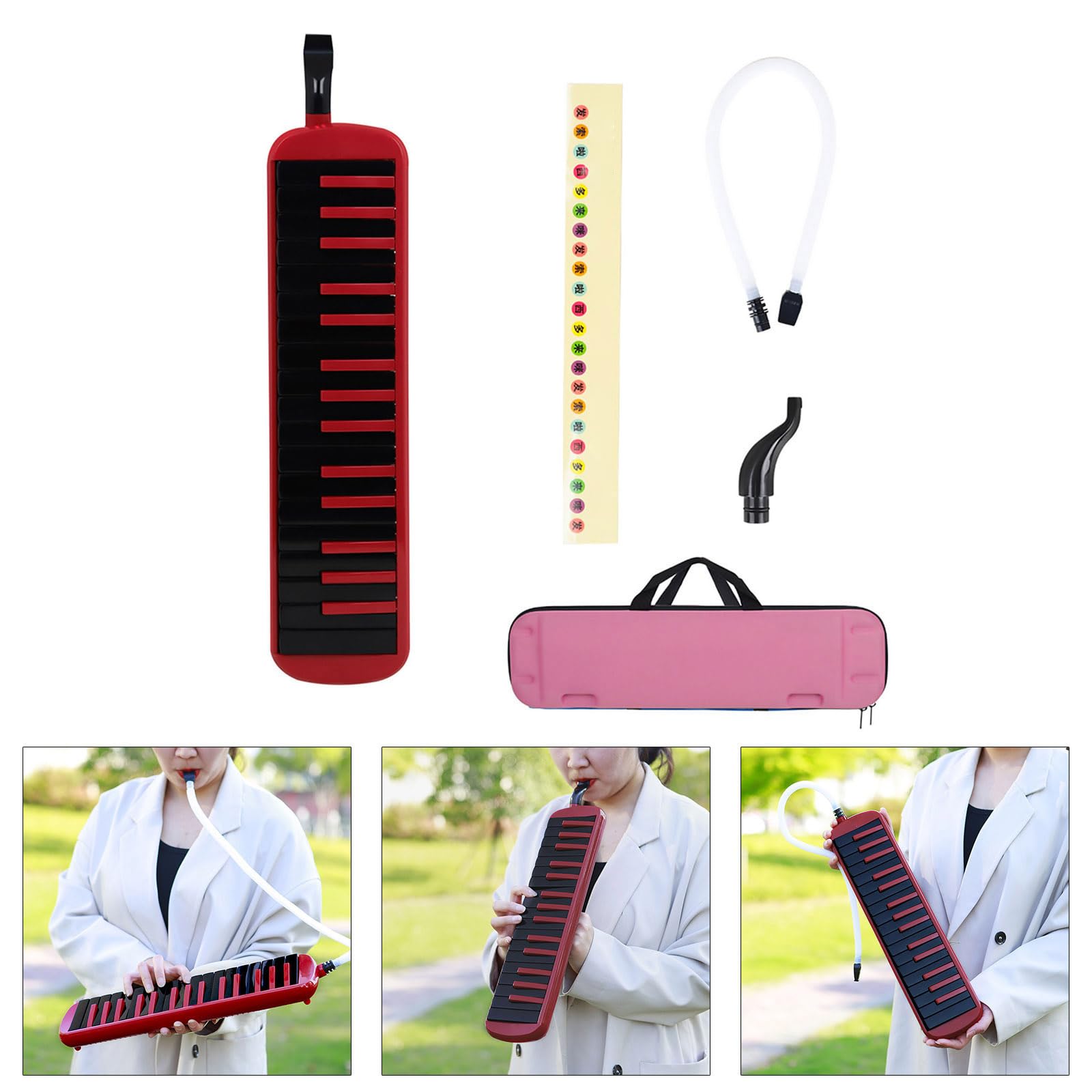 Melodica 32 Strumento A Fiato Con Tubo Lungo E Borsa Per Trasporto Tastiera Pianoforte Lezioni Musica Spettacoli All'aperto Tastiera Pianoforte Soprano