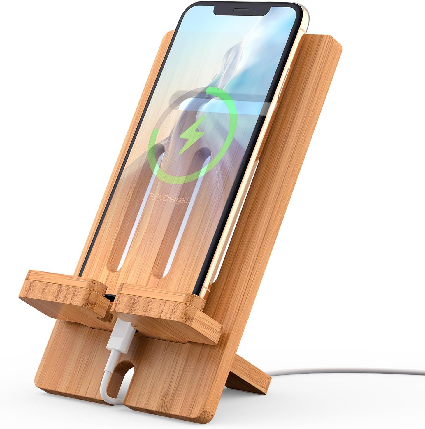 Pezin & Hulin Cell Phone Tablet Stand, Bamboo Wooden Smart Phone Desktop Charging Dock Holder Compatible with Pad, Phone 8 Plus X XS Max XR, All Android Phone, Tablet – 1 Pack Pezin & Hulin Cell Phone Tablet Stand, Bamboo Wooden Smart Phone Desktop Charging Dock Holder Compatible with Pad, Phone 8 Plus X XS Max XR, All Android Phone, Tablet – 1 Pack