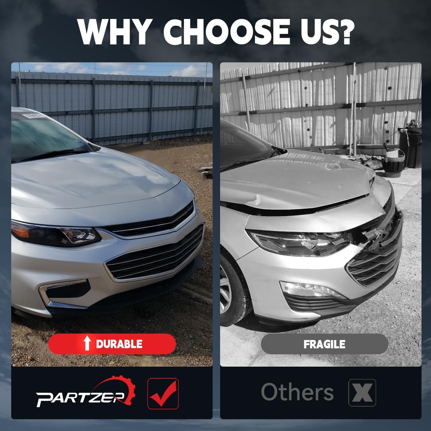 Front Upper and Lower Honeycomb Mesh Bumper Grille Black Shell Compatible with 2016-2018 Chevrolet Chevy Malibu US Built