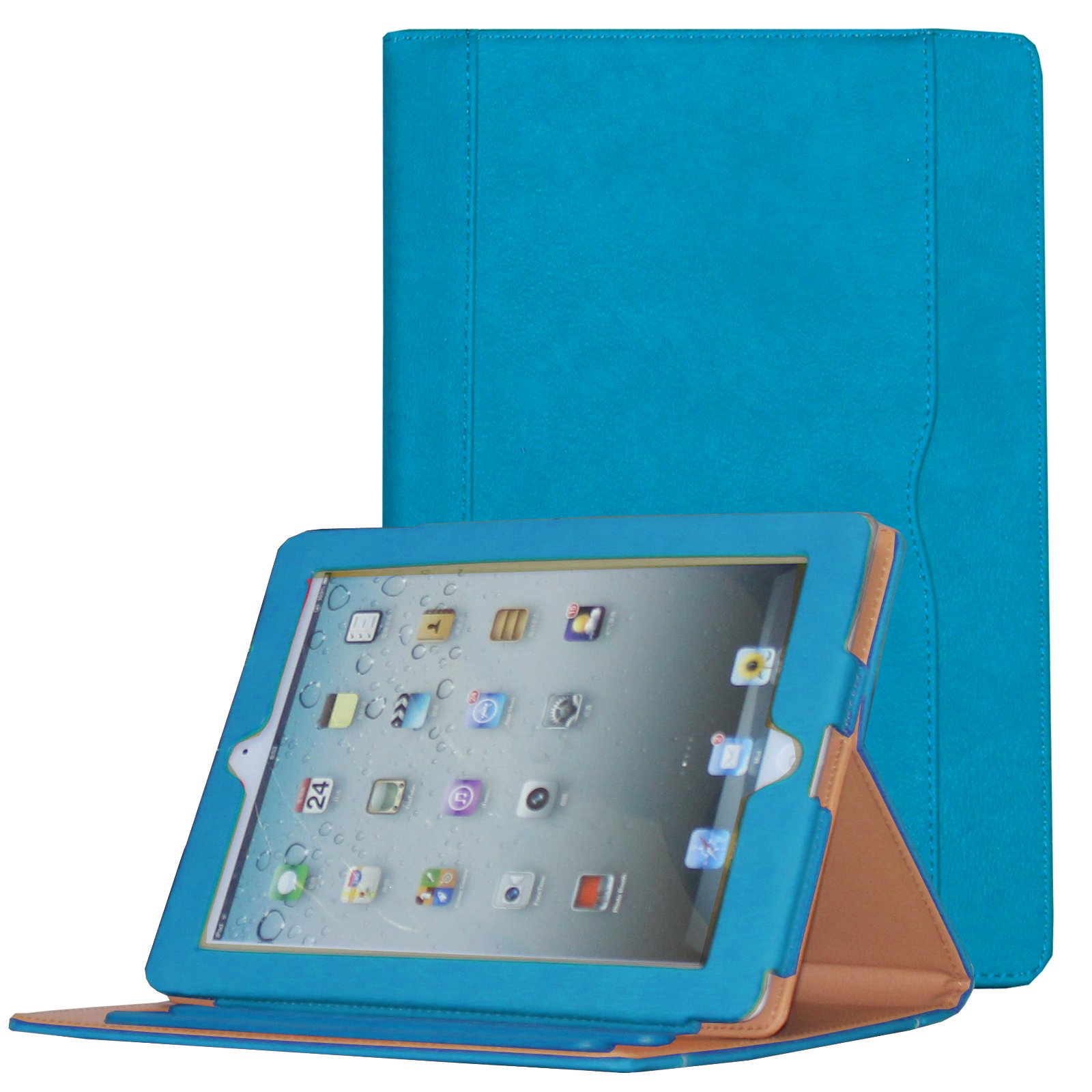 for iPad 9.7 6th/5th Generation 2018/2017, iPad Air/Air 2 Case, JYtrend Multi-Angle Viewing Stand Folio Smart Cover with Pocket for A1893 A1954 A1822