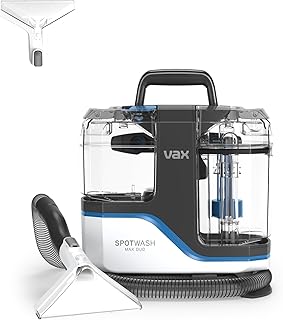 Vax SpotWash Max Duo Spot Cleaner, Carpet Cleaner Machine, Upholstery and Sofa Cleaning, XL Tanks, Crevice, Pet & Wide Tools Removes Spills & Stains, Included Solution, White/Blue, CDSW-MSXD