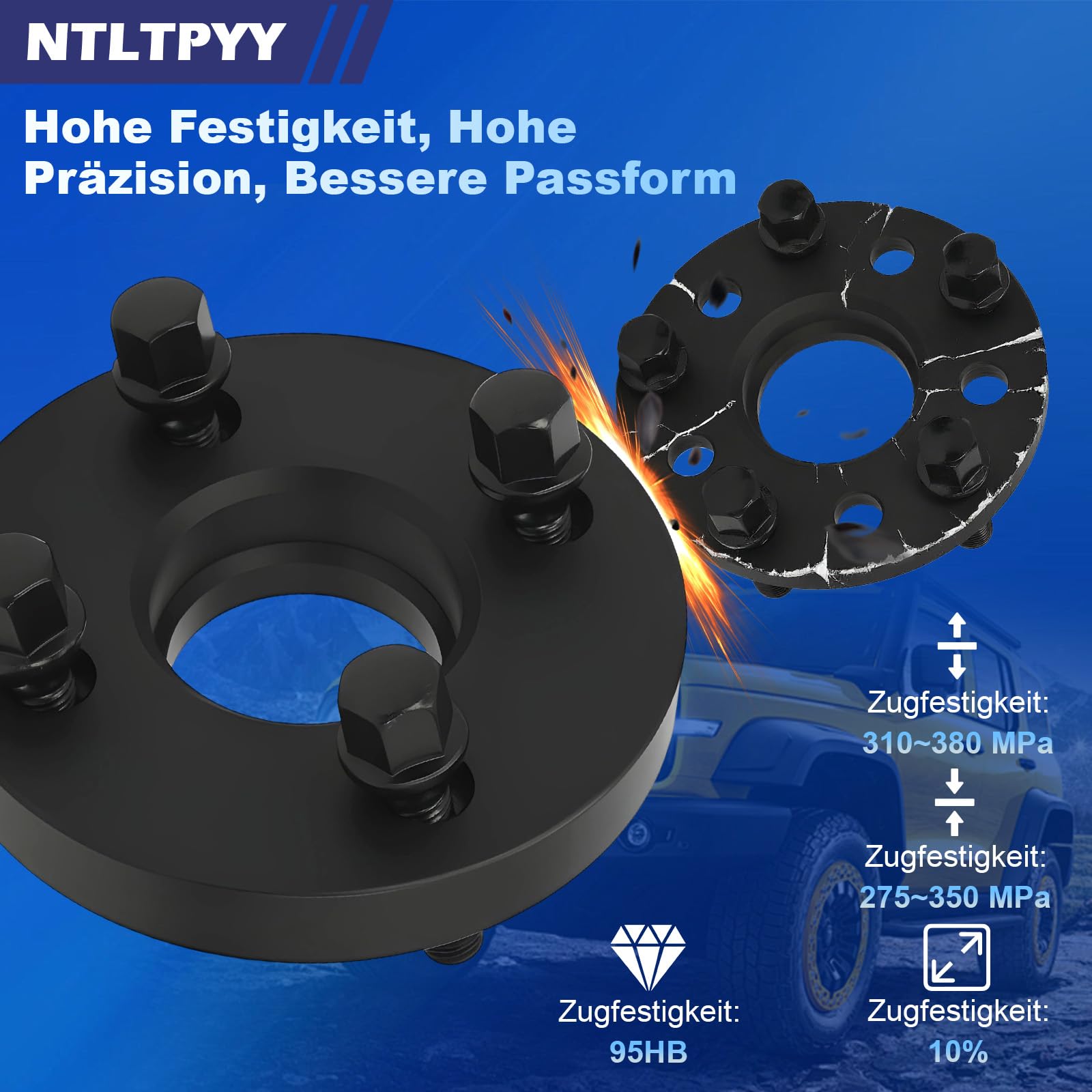 2PCS Spurverbreiterung 4 x 100 mm, 20mm Spurplatten für VW Caddy Corrado Golf Jetta Lupo Passat Polo Santana Scirocco Vento, 10pcs M12x1.5 Stehbolzen & Nabenbohrung 57.1mm