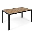 Christopher Knight Home 317024 Holt Dining Table, Teak + Black