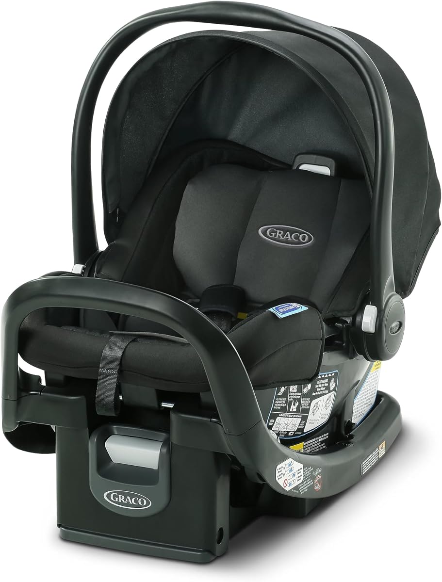 SnugRide SnugFit Asiento de auto para bebé, asiento de auto para bebé con barra antirrebote para mayor seguridad, arnés sin reenroscar, asiento de auto equipado con pestillo, artículos esenciales para bebé, regalo para nuevos padres, Gotham