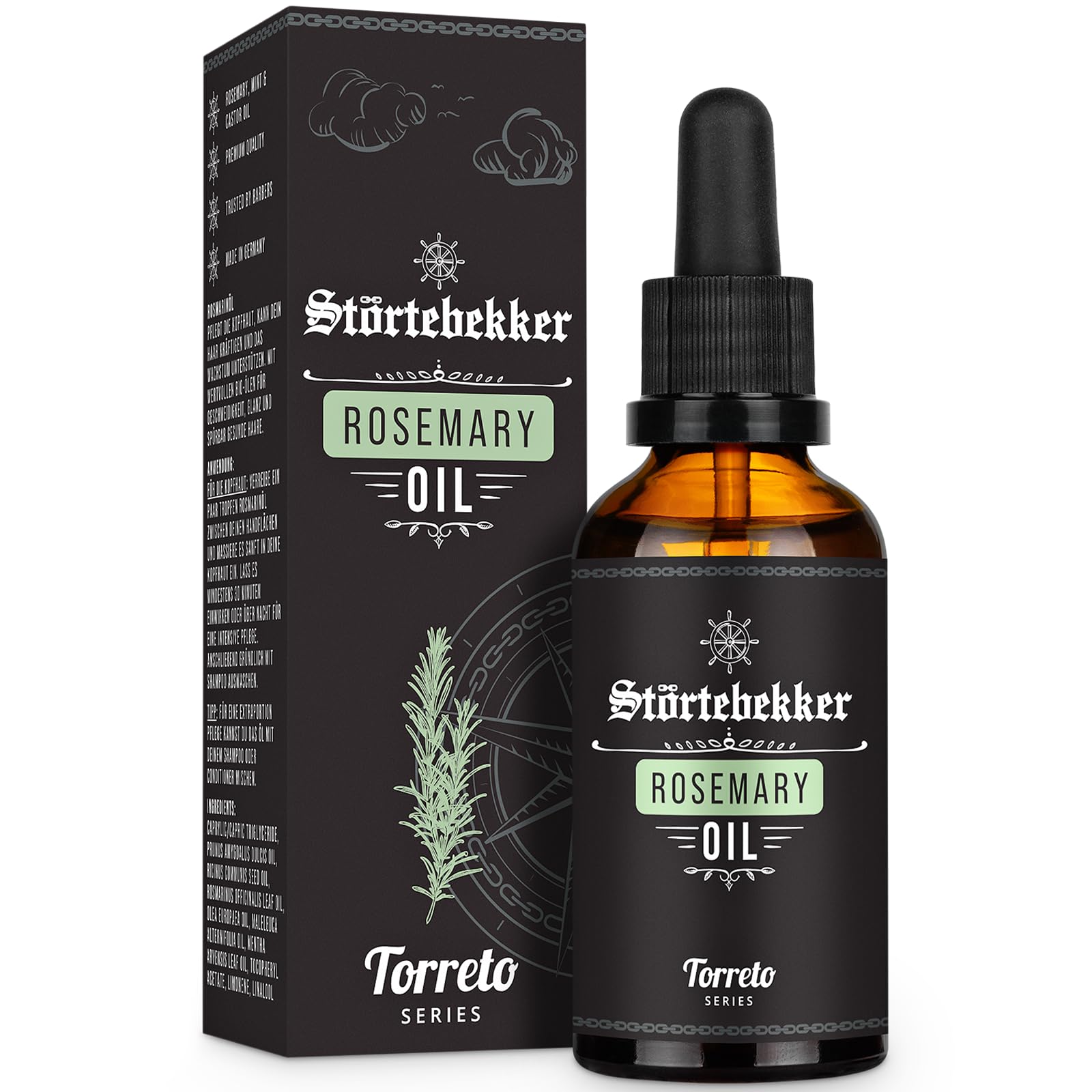 Störtebekker Premium Rosemary Oil Hair, Intensive, Nourishing Hair Oil