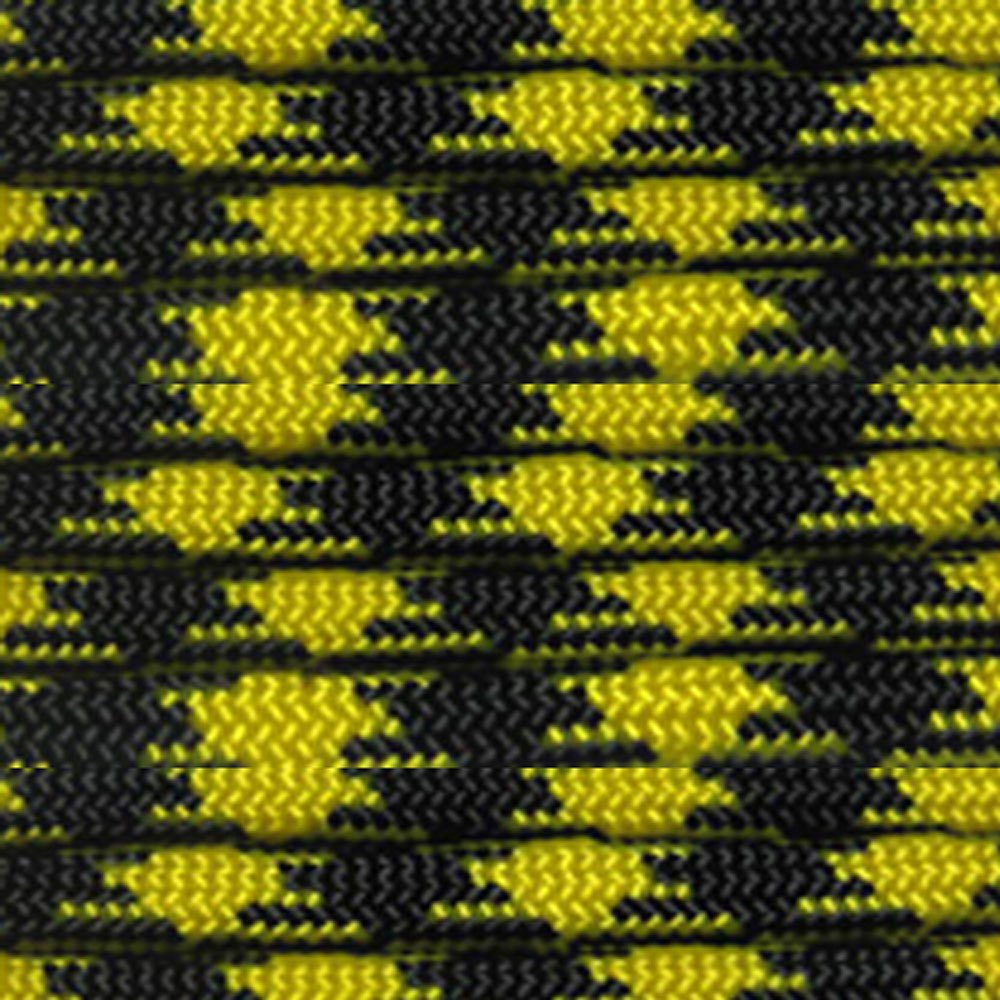 PARACORD PLANET 10 Feet Nylon 550Lb Type Iii 7 Strand Paracord Black/Yellow โ image 1