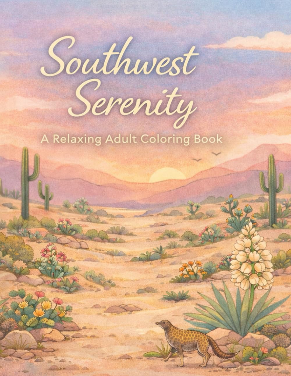 Southwest Serenity: A Relaxing Adult Coloring Book Inspired by the Desert