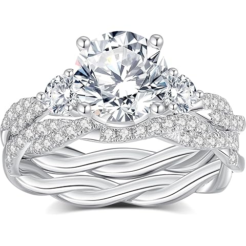 Moissanite Wedding Ring Sets D Color VVS1 Moissanite Ring Sets,Moissanite Engagemen...