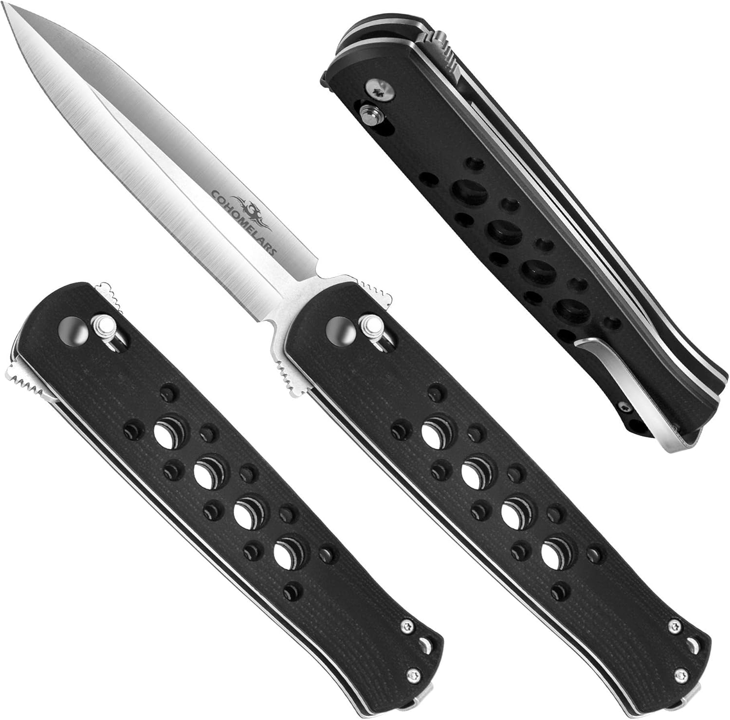 COHOMELARS Axis Lock Flipper Knife,Folding Pocket Knife