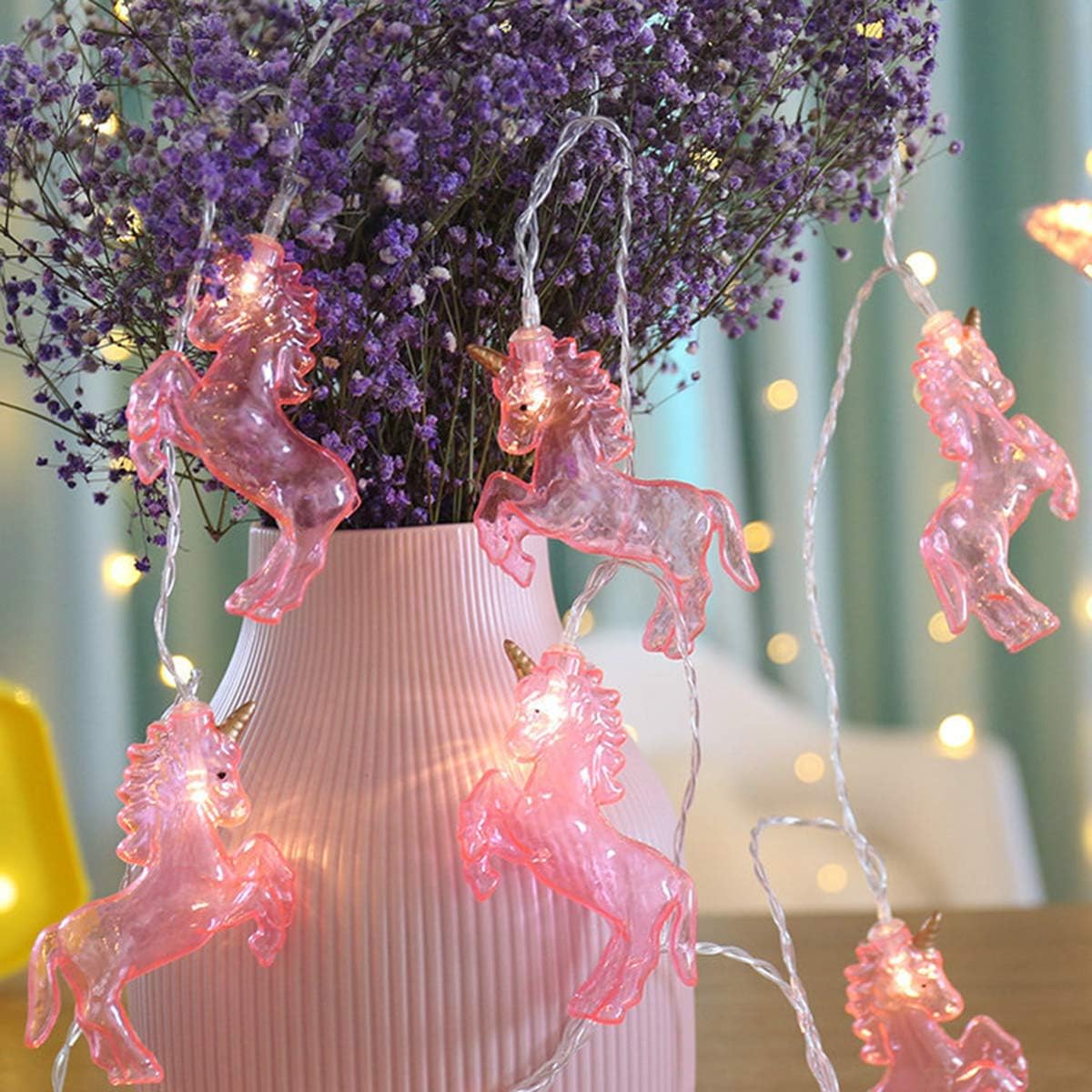 Cute Animal Unicorn LED String Lights Fall Decorations