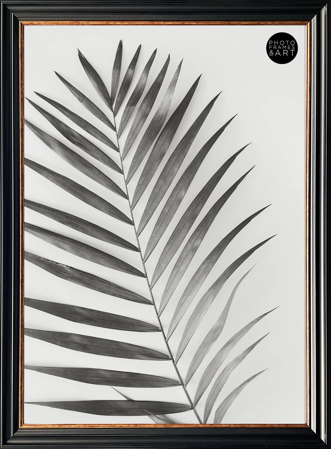 pf+a Perspex Window Large 50x70cm Poster Frame - 70x50cm Picture Photo Frame - Black & Copper Gold Vintage