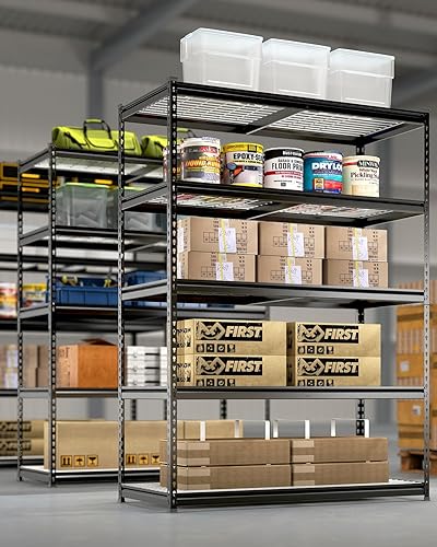 Miniatura 2 de WORKPRO Estantería de metal resistente de 5 niveles, 72 pulgadas de alto x 48 pulgadas de ancho x 24 pulgadas de profundidad, estante de