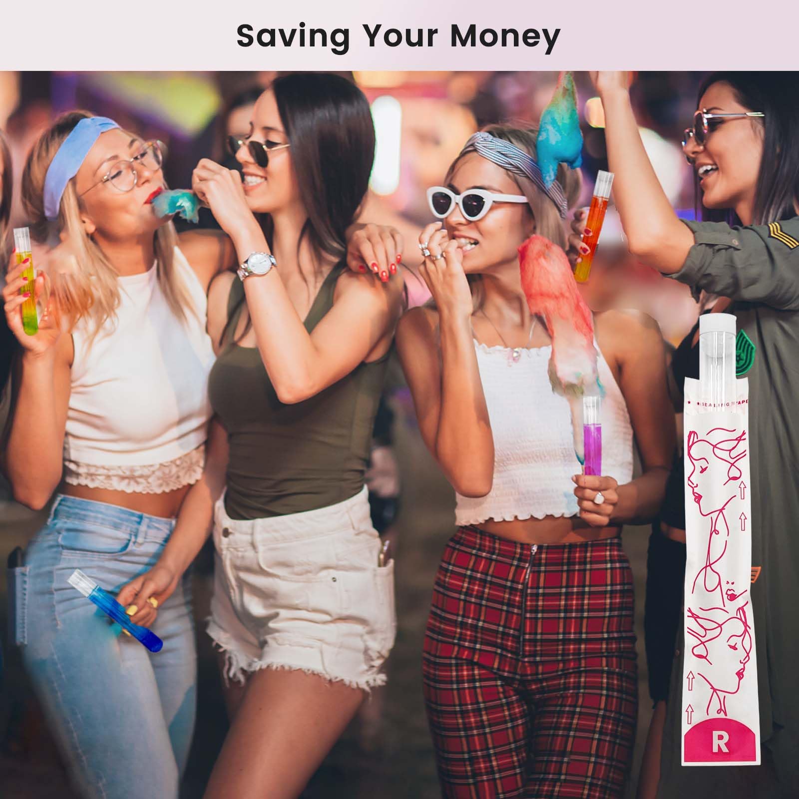Daily Treasures Lot de 65 flacons d'alcool discrets de style tampon, 20 flacons réutilisables (15 ml) et 40 emballages de tampons, 1 égouttoir à 6 emplacements, un étui transparent et 2 entonnoirs